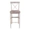 International Concepts X-Back Bar Height Stool, 30" Seat Height, Washed Gray Taupe S09-6133 - alternate 4